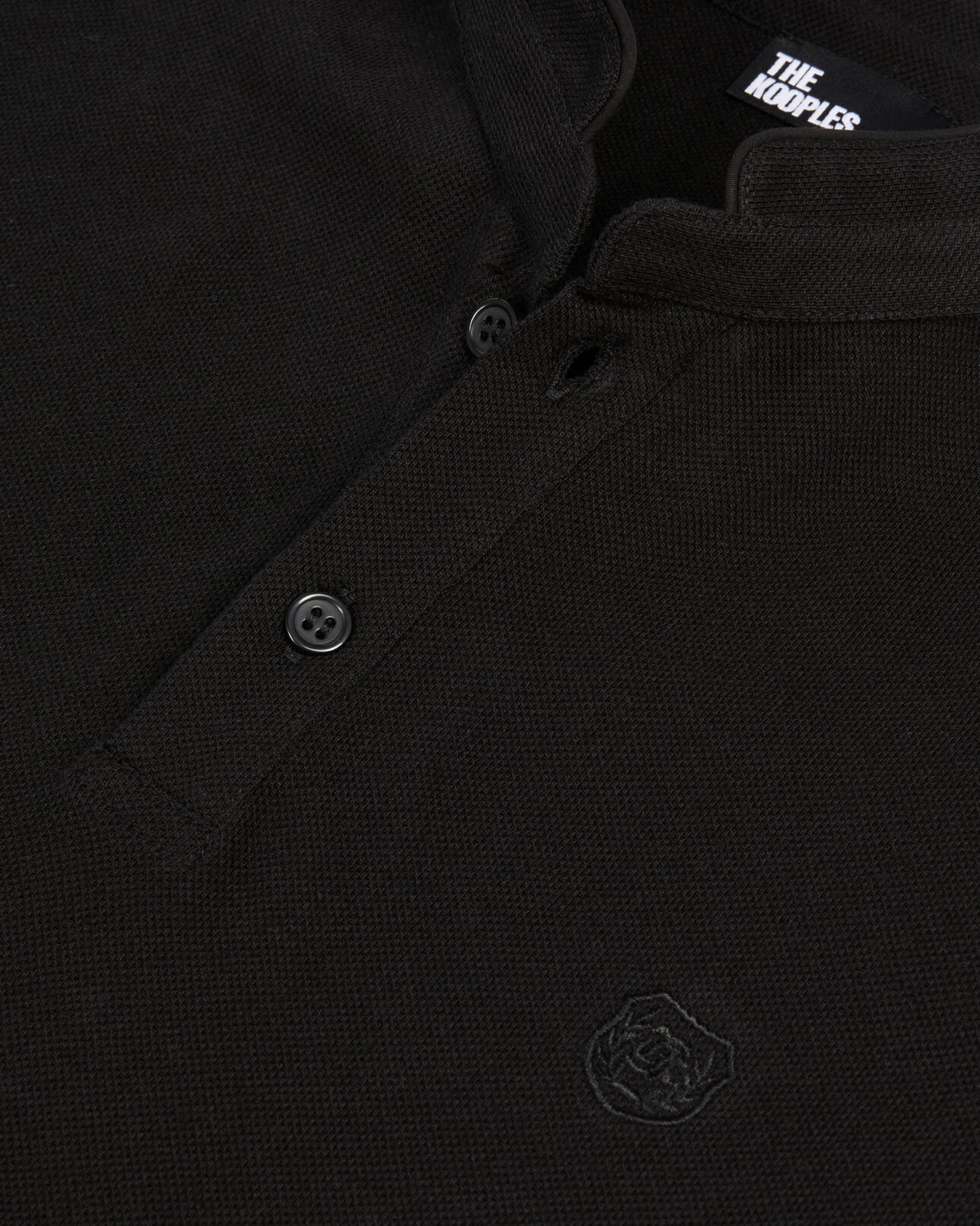 The Kooples HOMBRE BLACK camisa polo negra piqué algodón