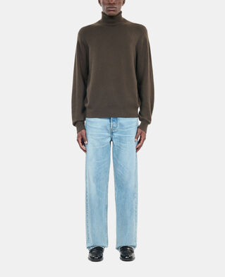 The Kooples MEN KAKI khaki cashmere sweater