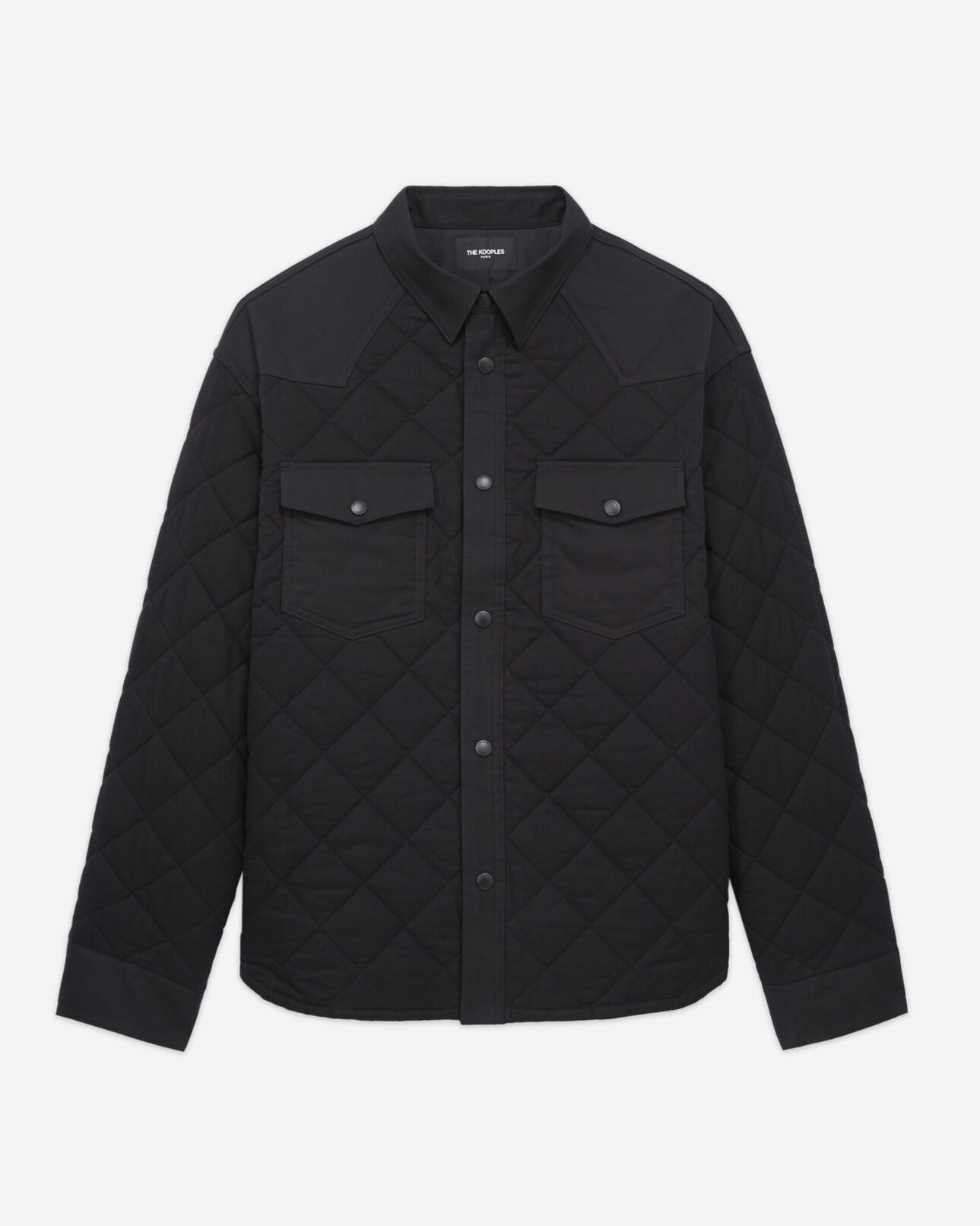 The Kooples HOMME BLACK veste technique matelassée noire poches