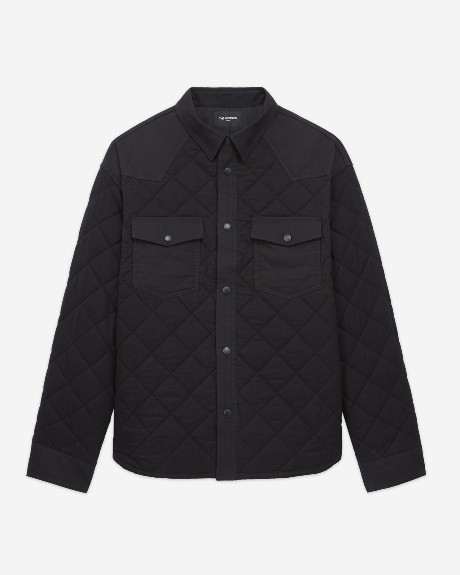 Veste technique matelassée noire poches, BLACK, hi-res image number null