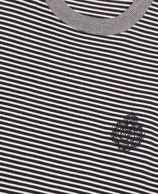 The Kooples H BLACK / WHITE striped blazon t-shirt