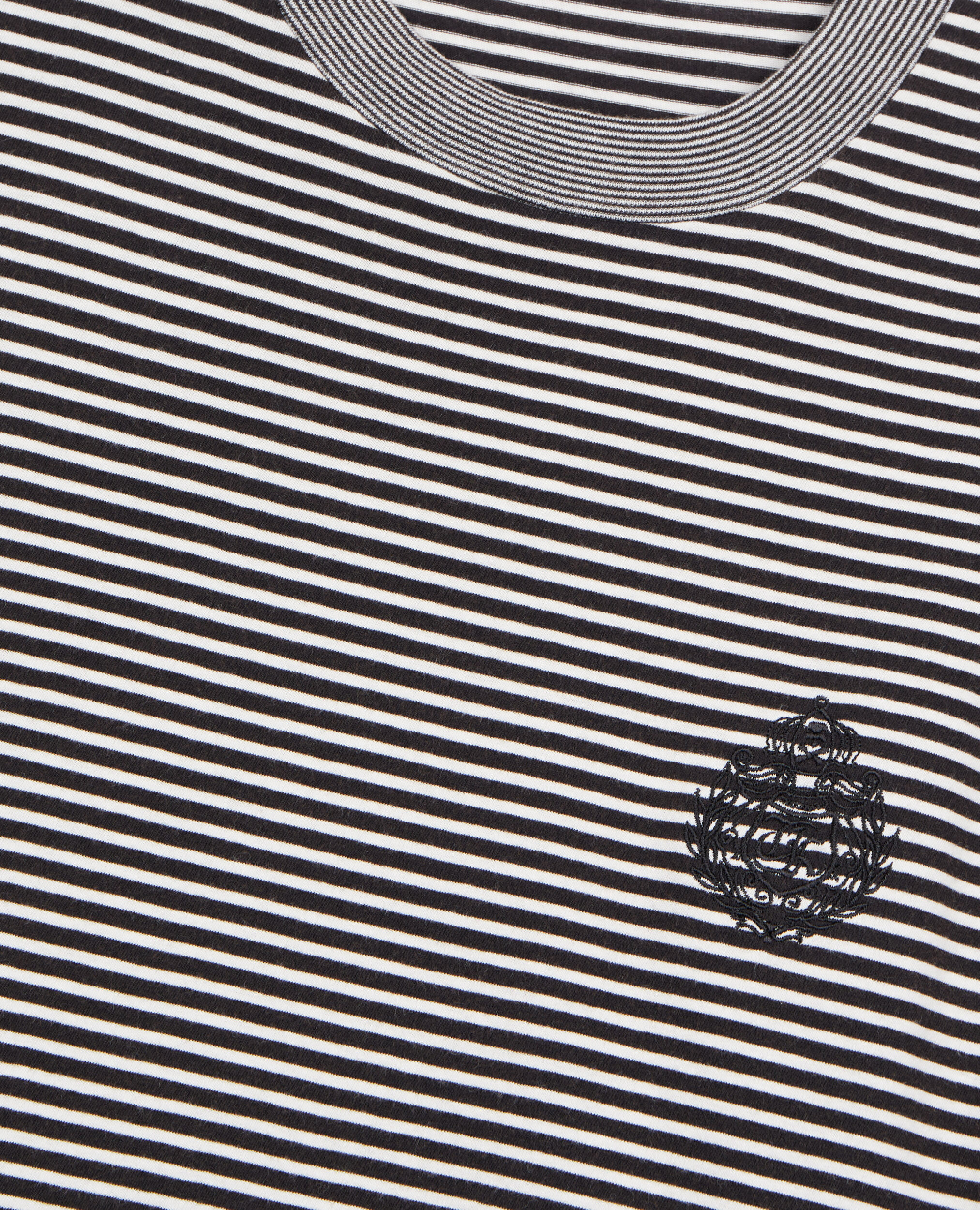 Striped Blazon t-shirt, BLACK / WHITE, hi-res image number null