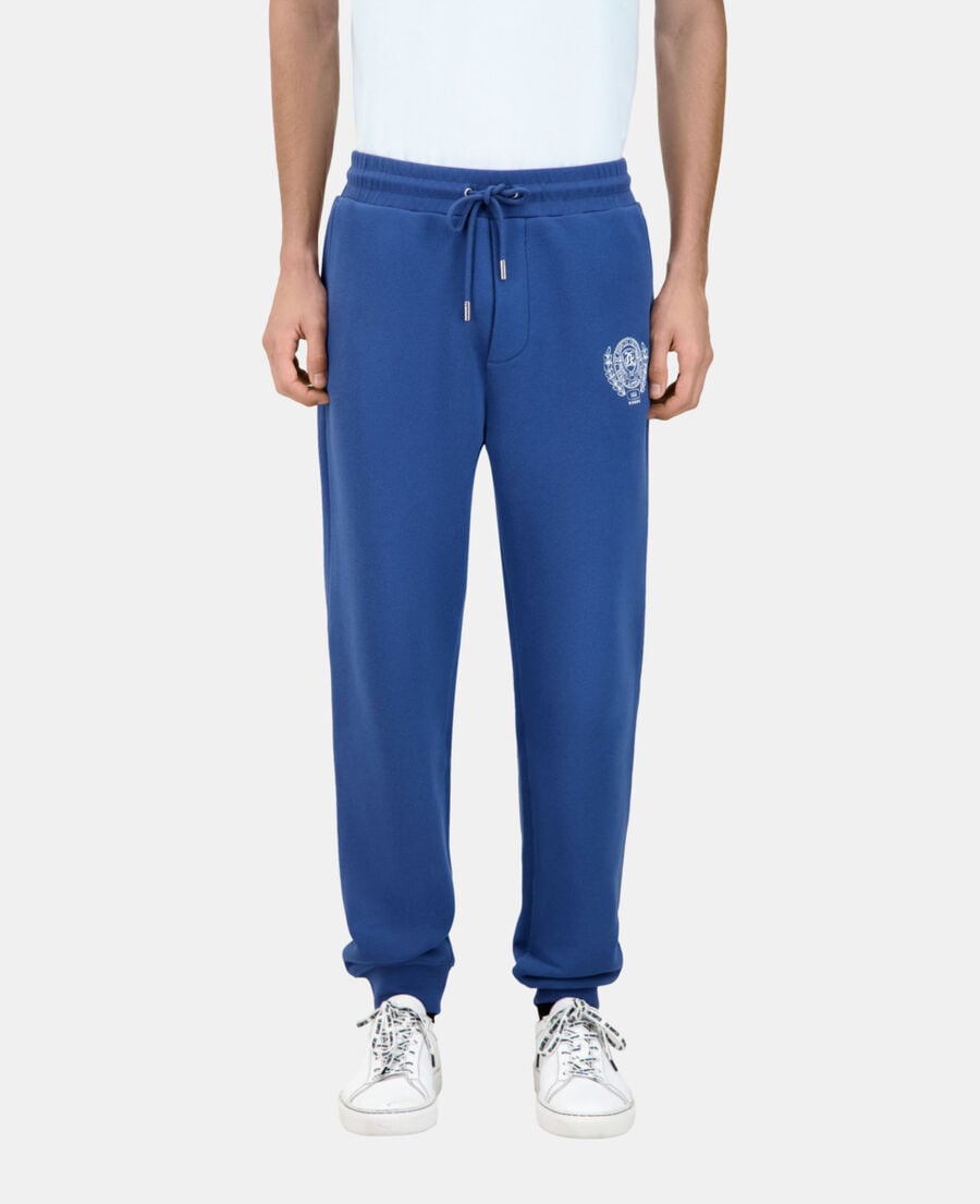 The Kooples HERREN MIDDLE NAVY königsblaue jogginghose mit logo