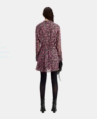 The Kooples F MULTICOLOR short printed dress with draping