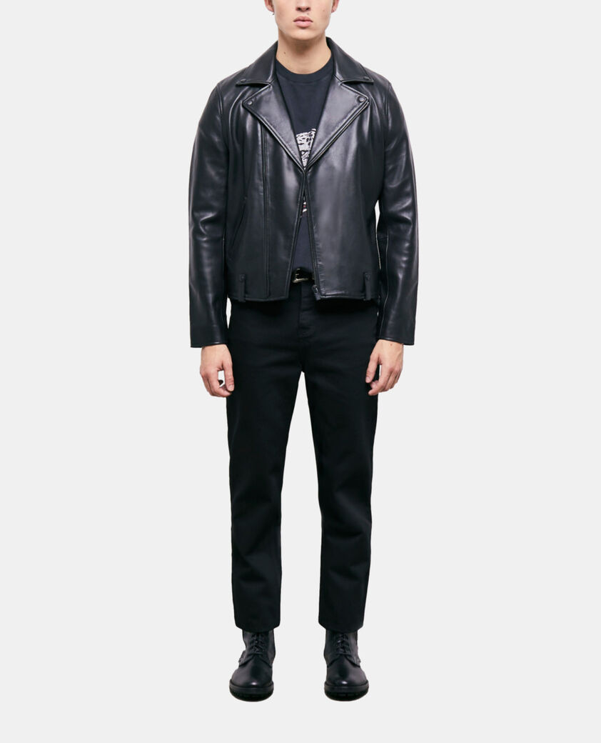 The Kooples HERREN BLACK schwarze lederjacke