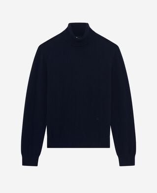 The Kooples HOMME NAVY pull col roulé en cachemire marine
