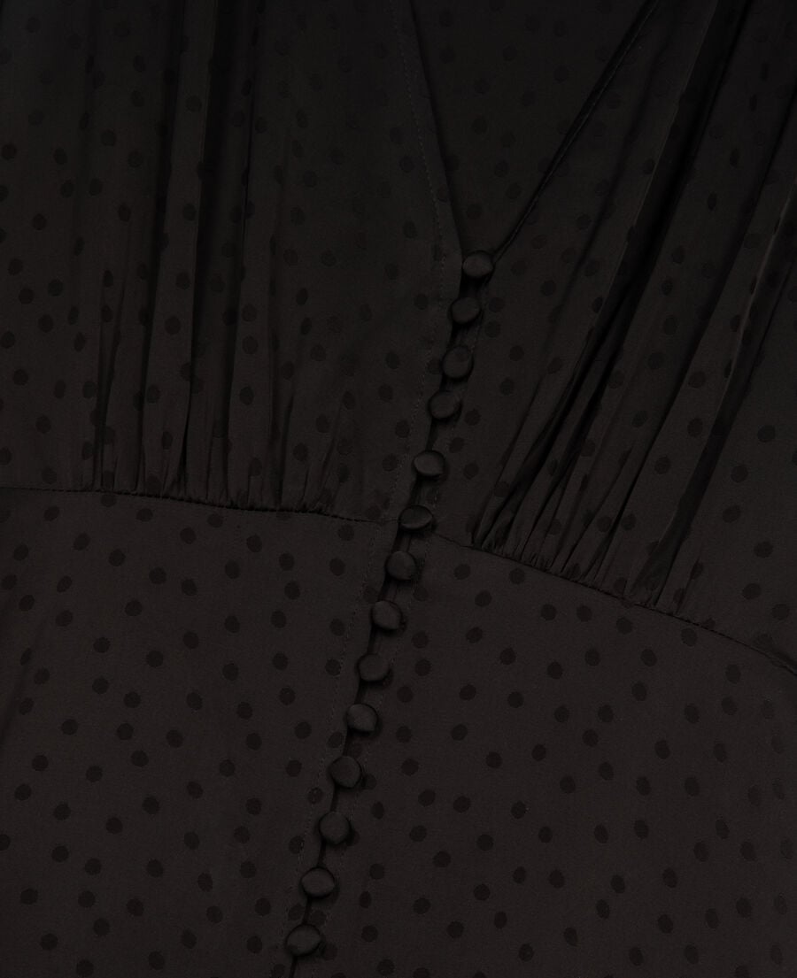 The Kooples F BLACK black jacquard polka dot maxi dress