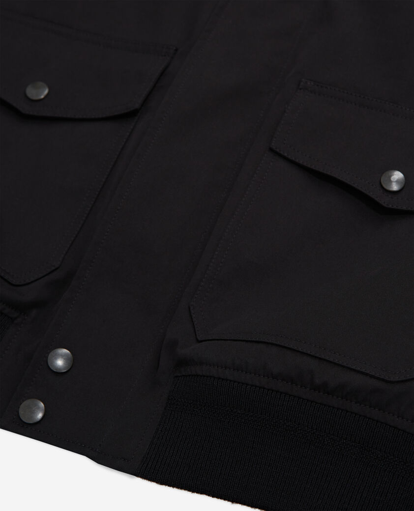The Kooples HOMME BLACK blouson noir en coton