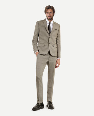 The Kooples HERREN BEIGE MELANGE anzugjacke aus wolle prince of wales beige