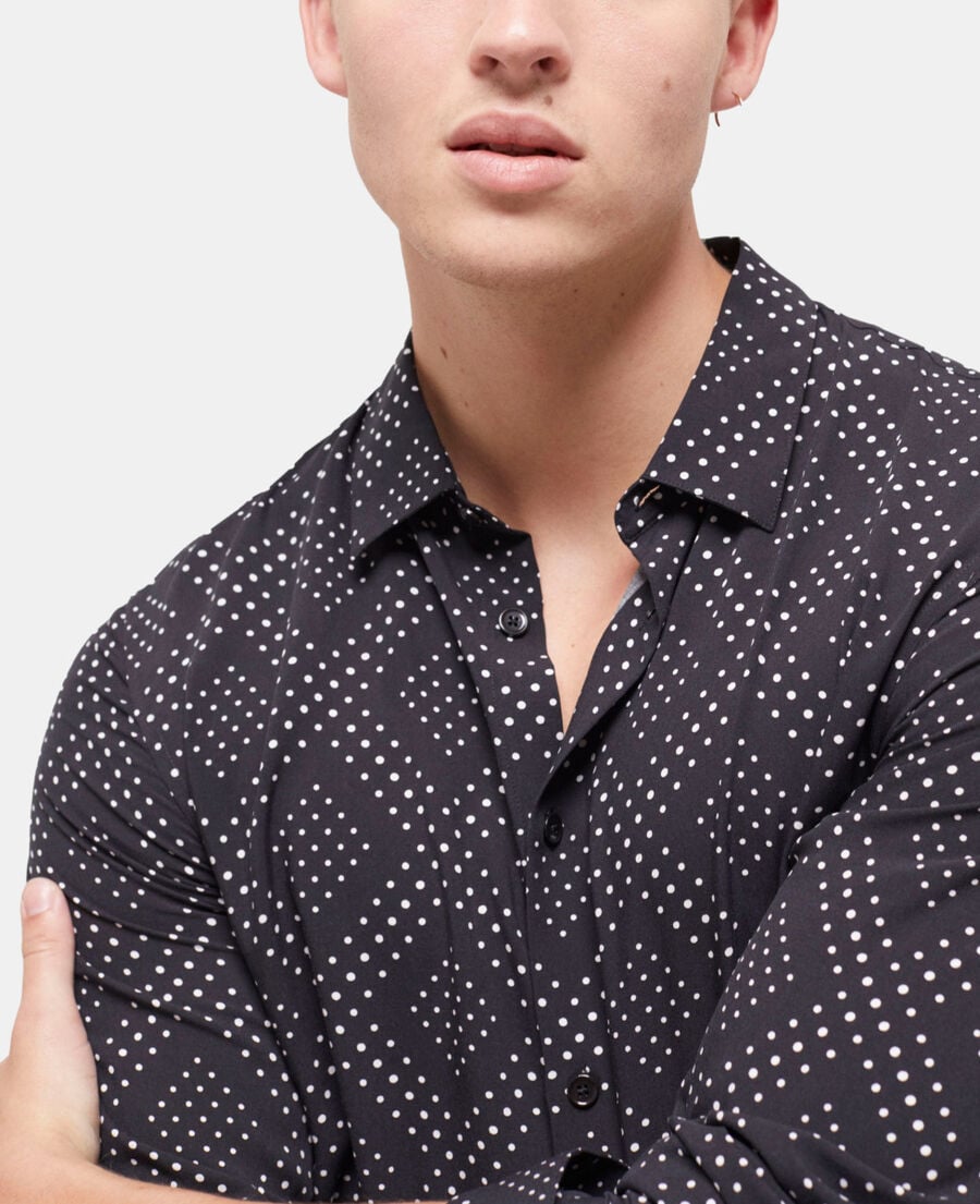 The Kooples HOMME BLACK WHITE chemise col classique imprimée