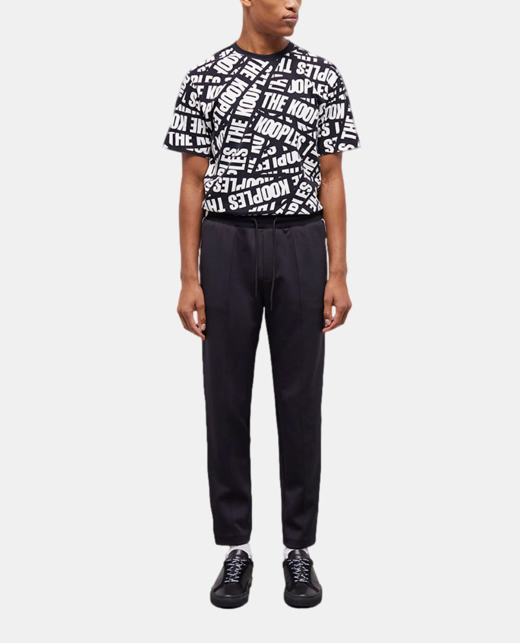 Black logo joggers, BLACK, hi-res image number null