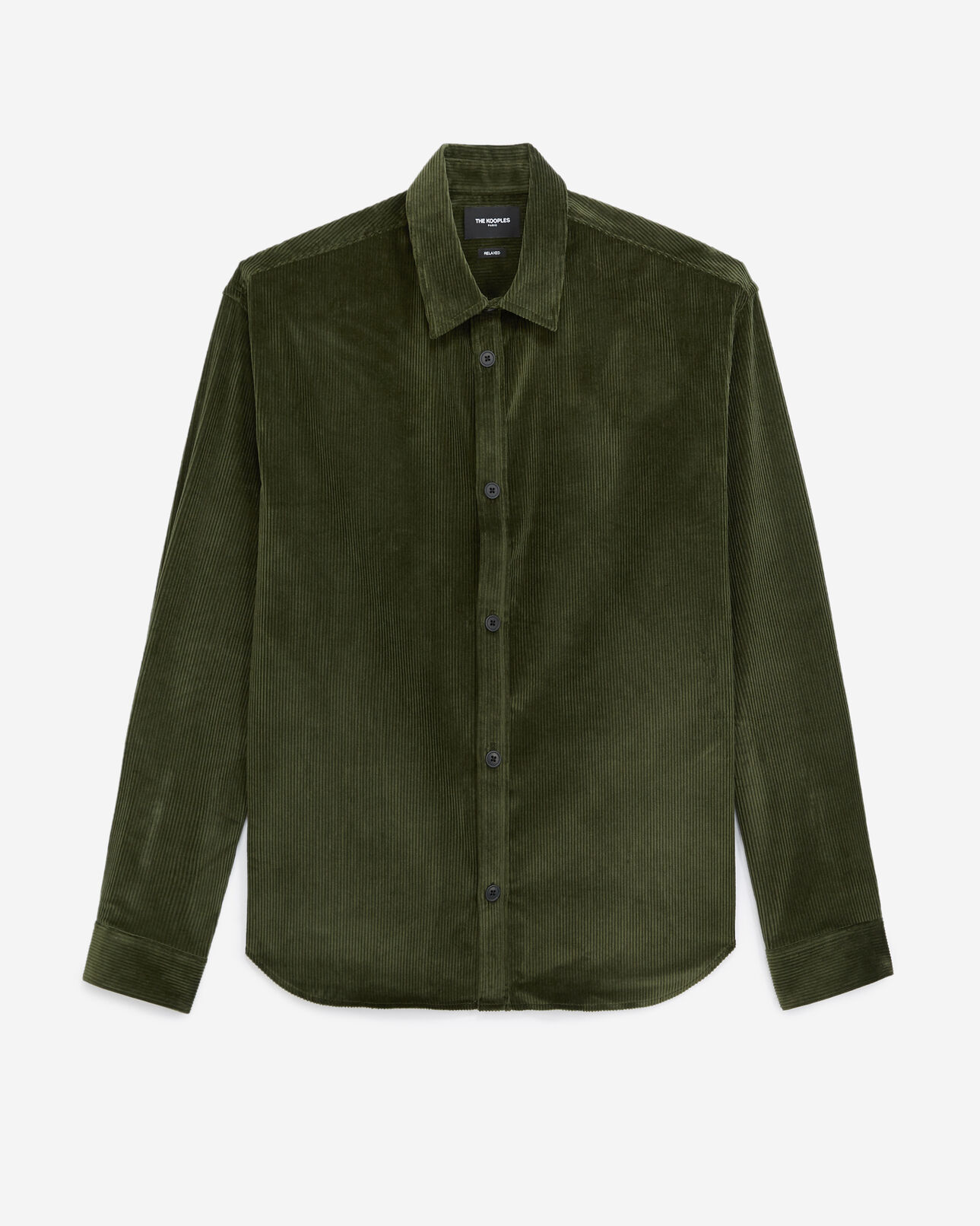 The Kooples HERREN GREEN kordhemd grün