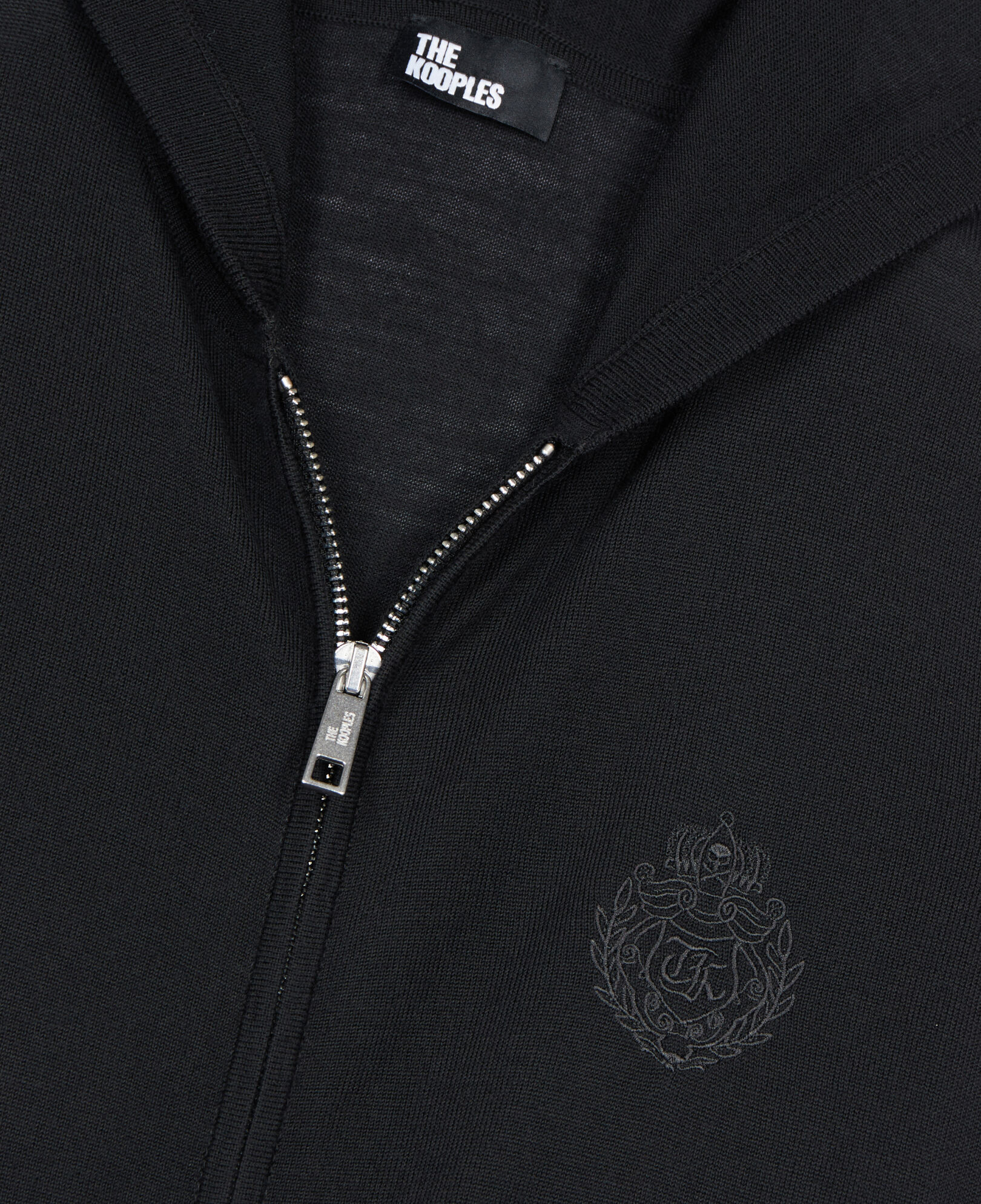 The Kooples WOMEN BLACK black wool hooded cardigan