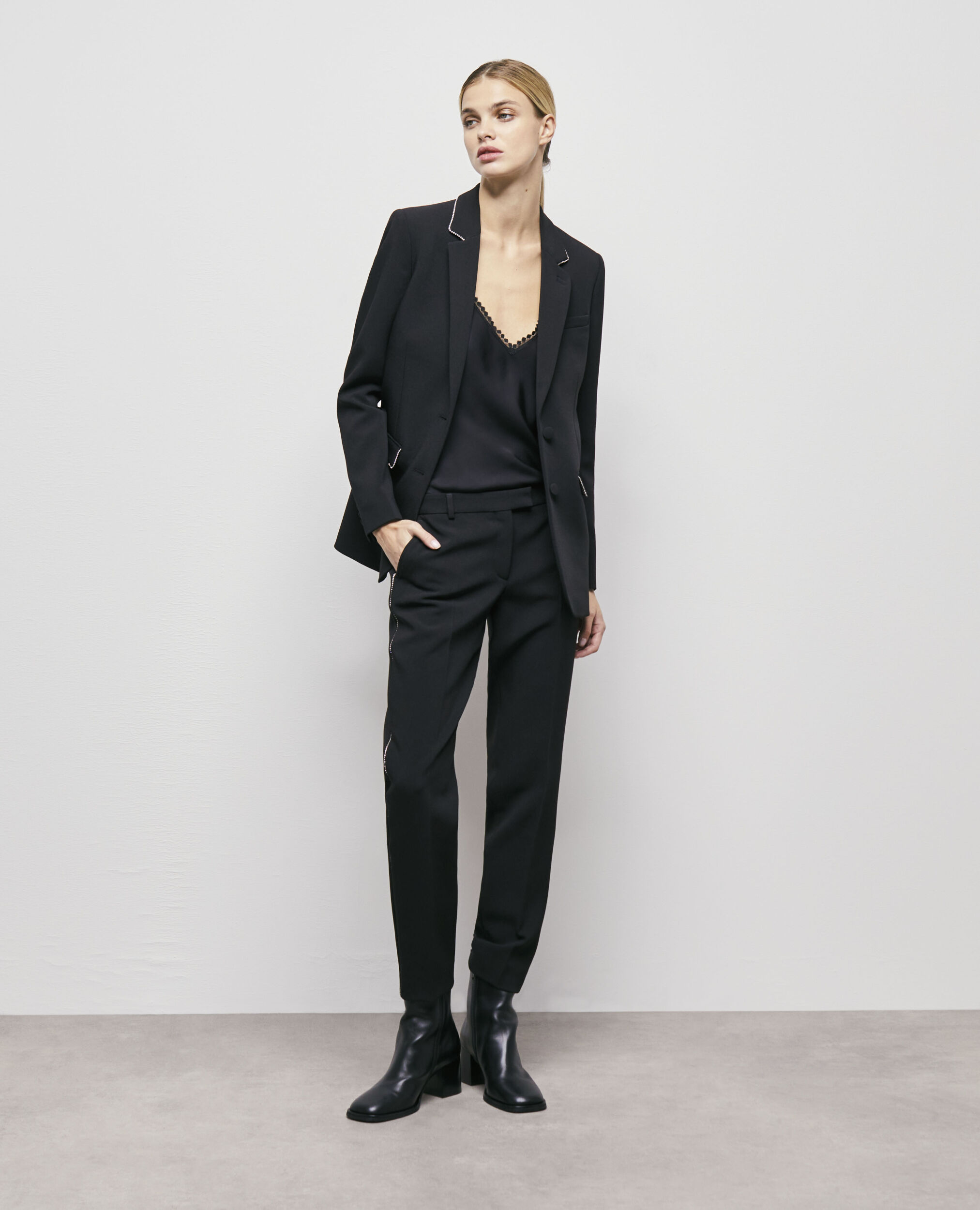 Zara black hot sale suit jacket