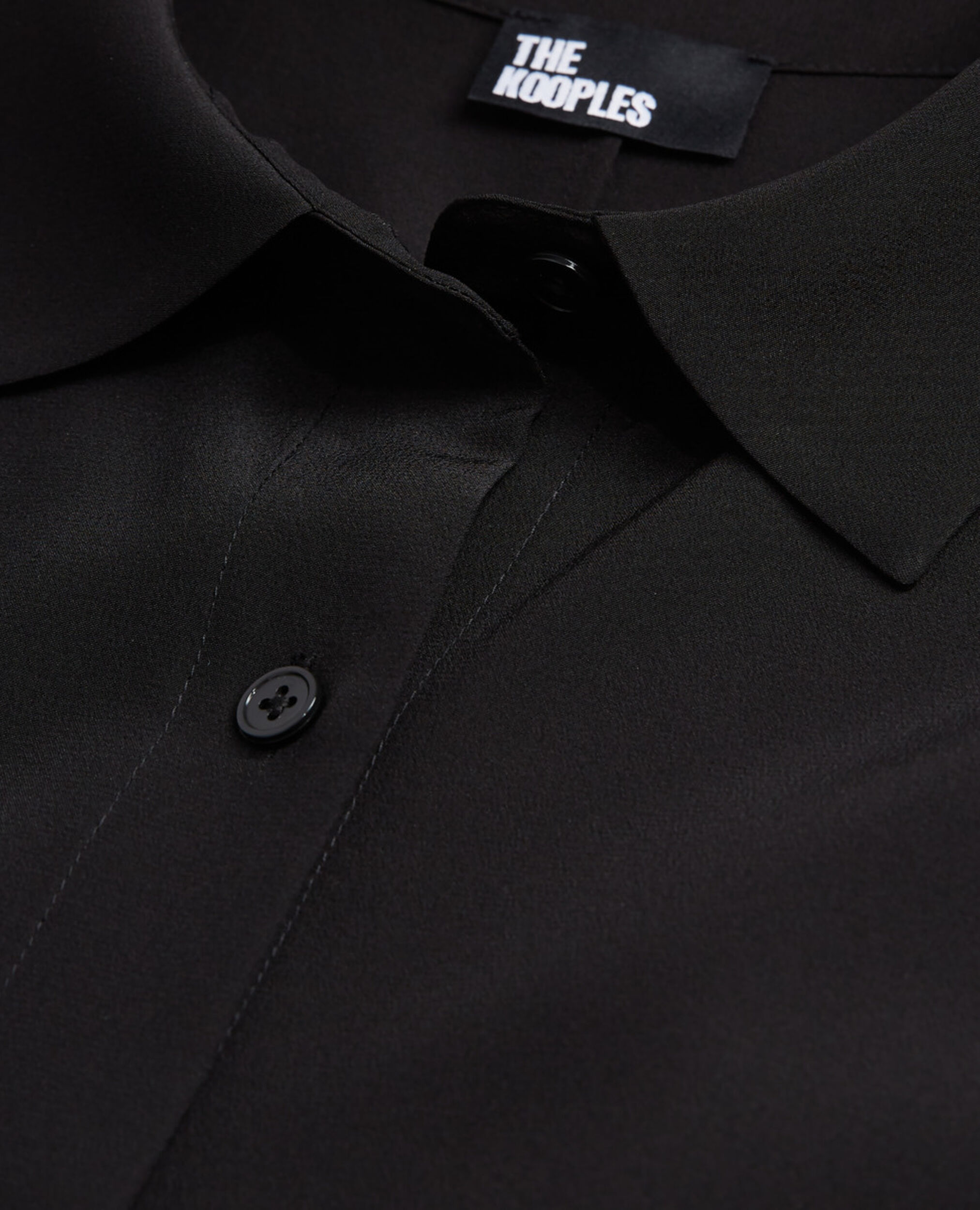 Long black silk dress, BLACK, hi-res image number null