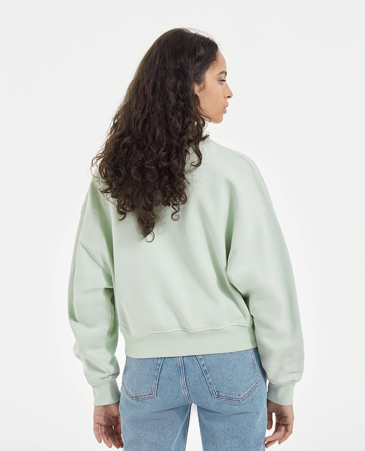 Mint green cropped best sale hoodie