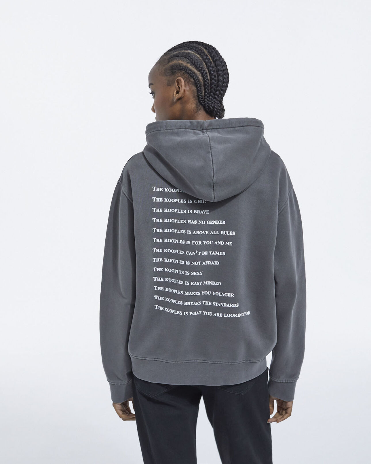 The Kooples FEMME GREY sweat gris capuche what is the kooples