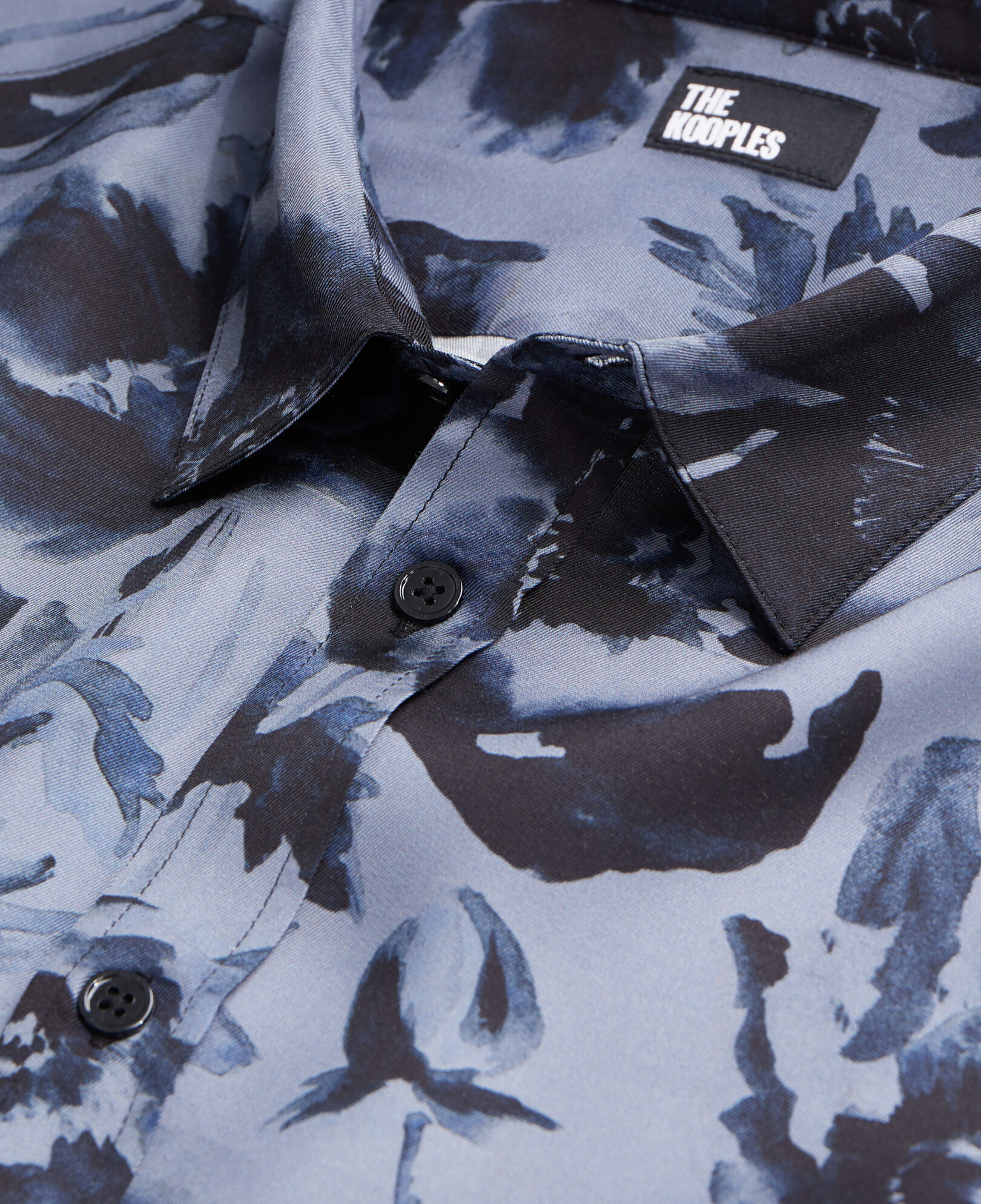 The Kooples HOMBRE BLACK BLUE camisa estampada