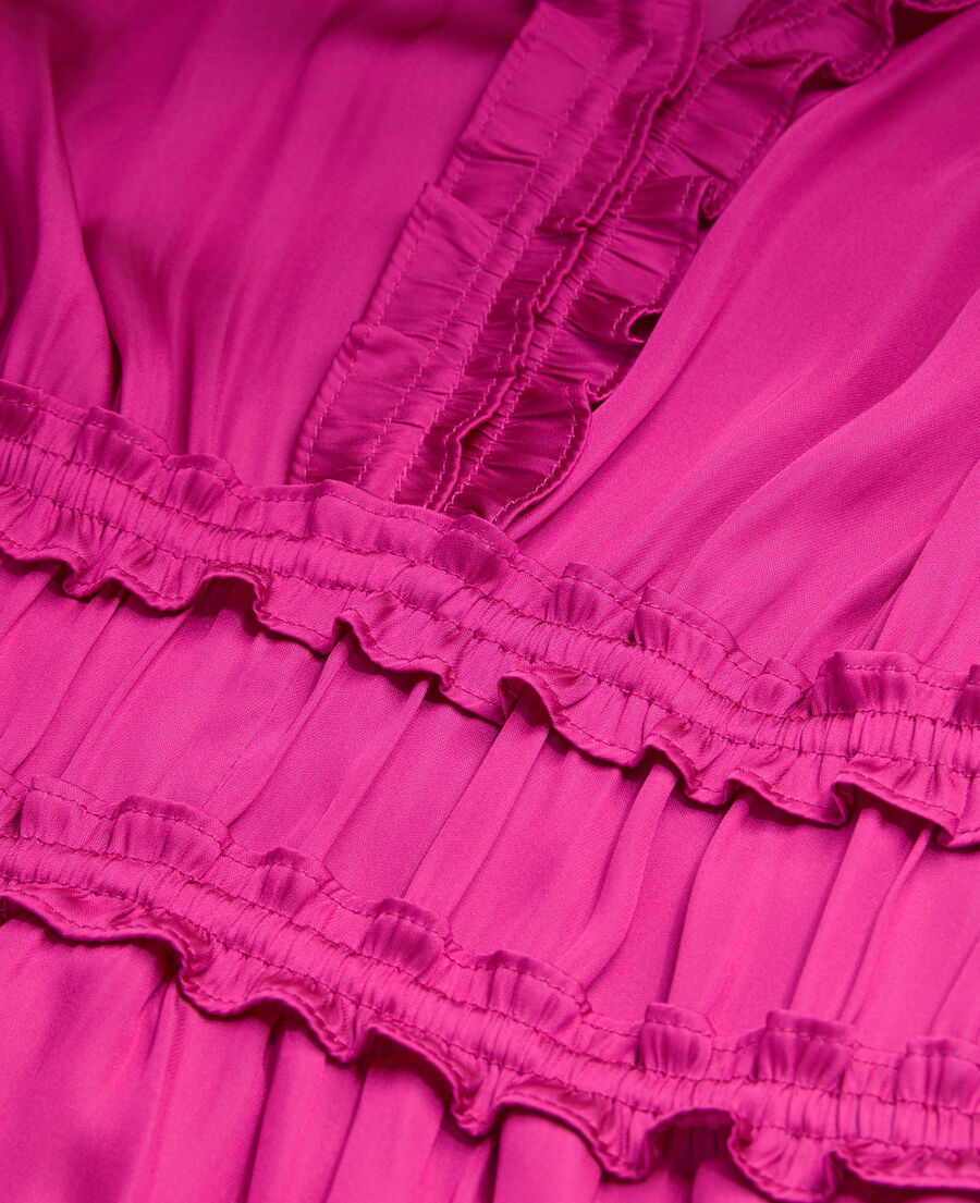 robe courte rose avec fronces