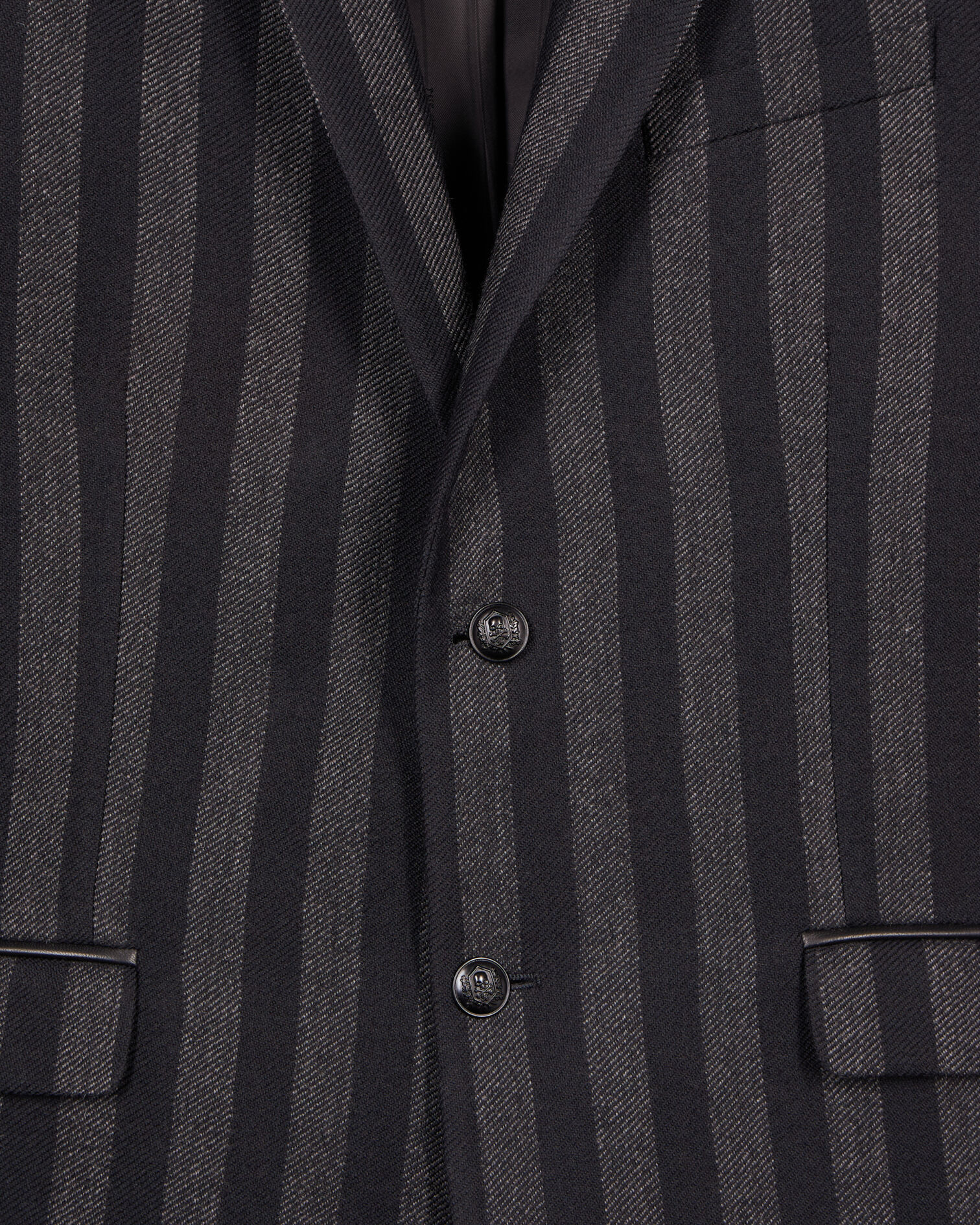 Striped wool blazer, BLACK GREY, hi-res image number null