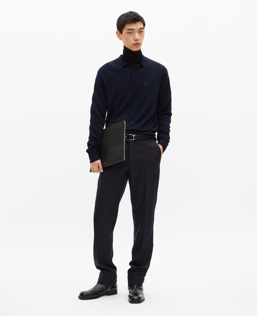 The Kooples HOMME NAVY pantalon droit marine