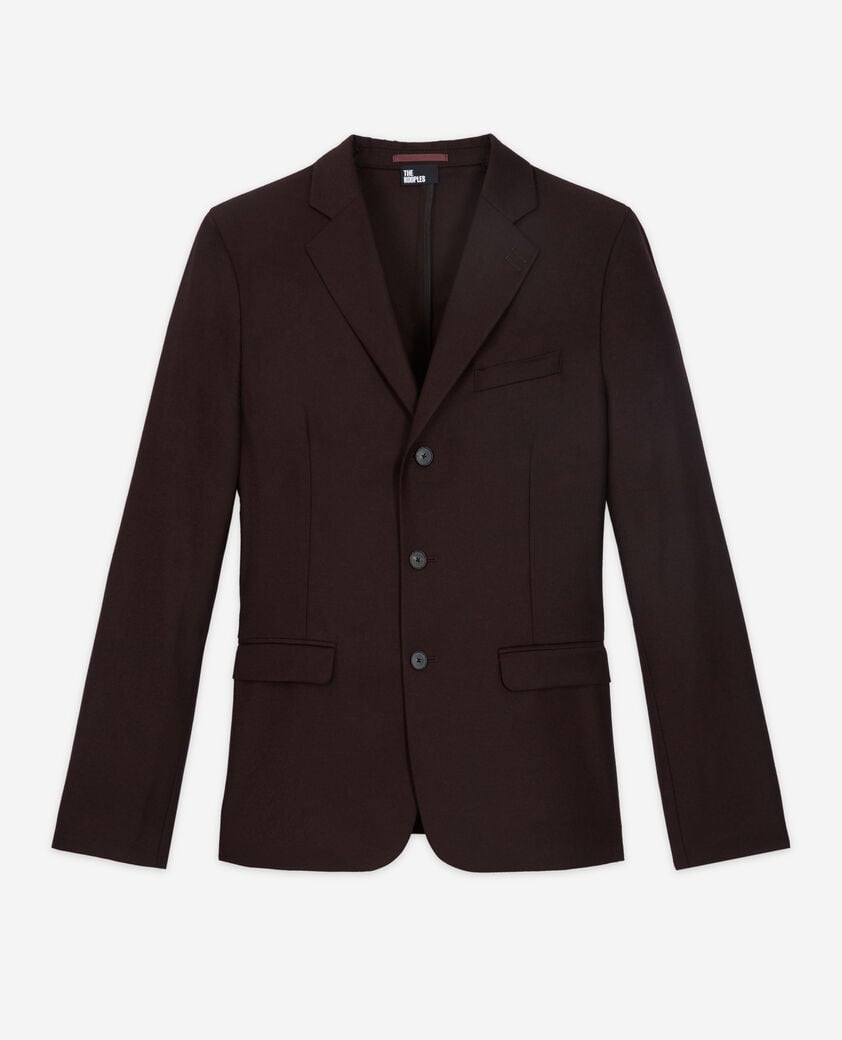 The Kooples H BURGUNDY red wool suit jacket
