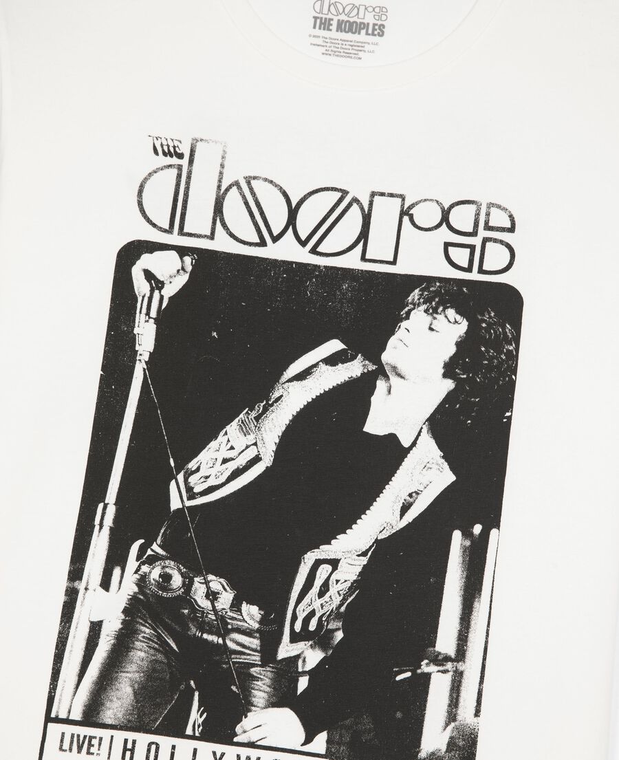 The Kooples MIXED ECRU mixed t-shirt the doors x the kooples ecru