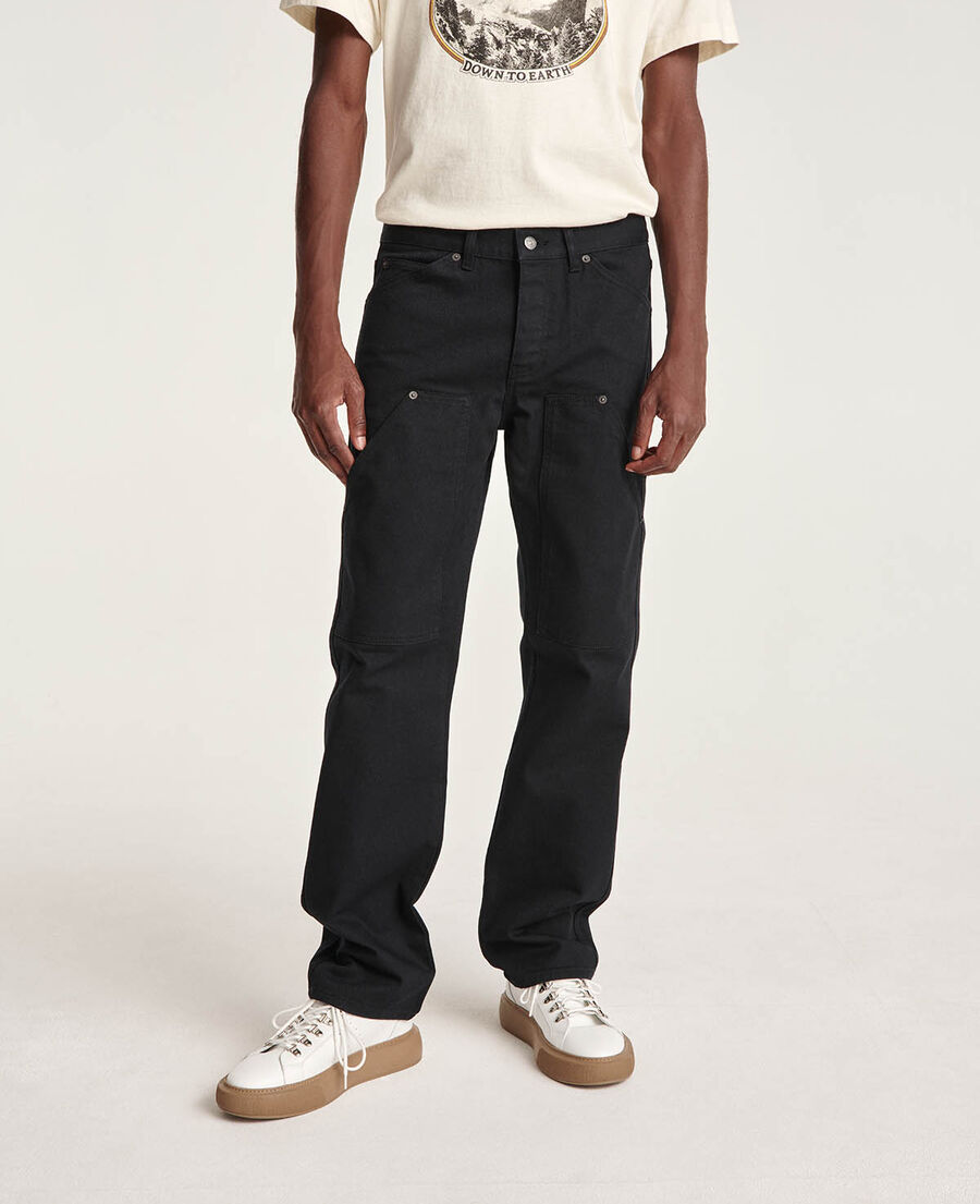 Black straightcut jeans with side pockets The Kooples