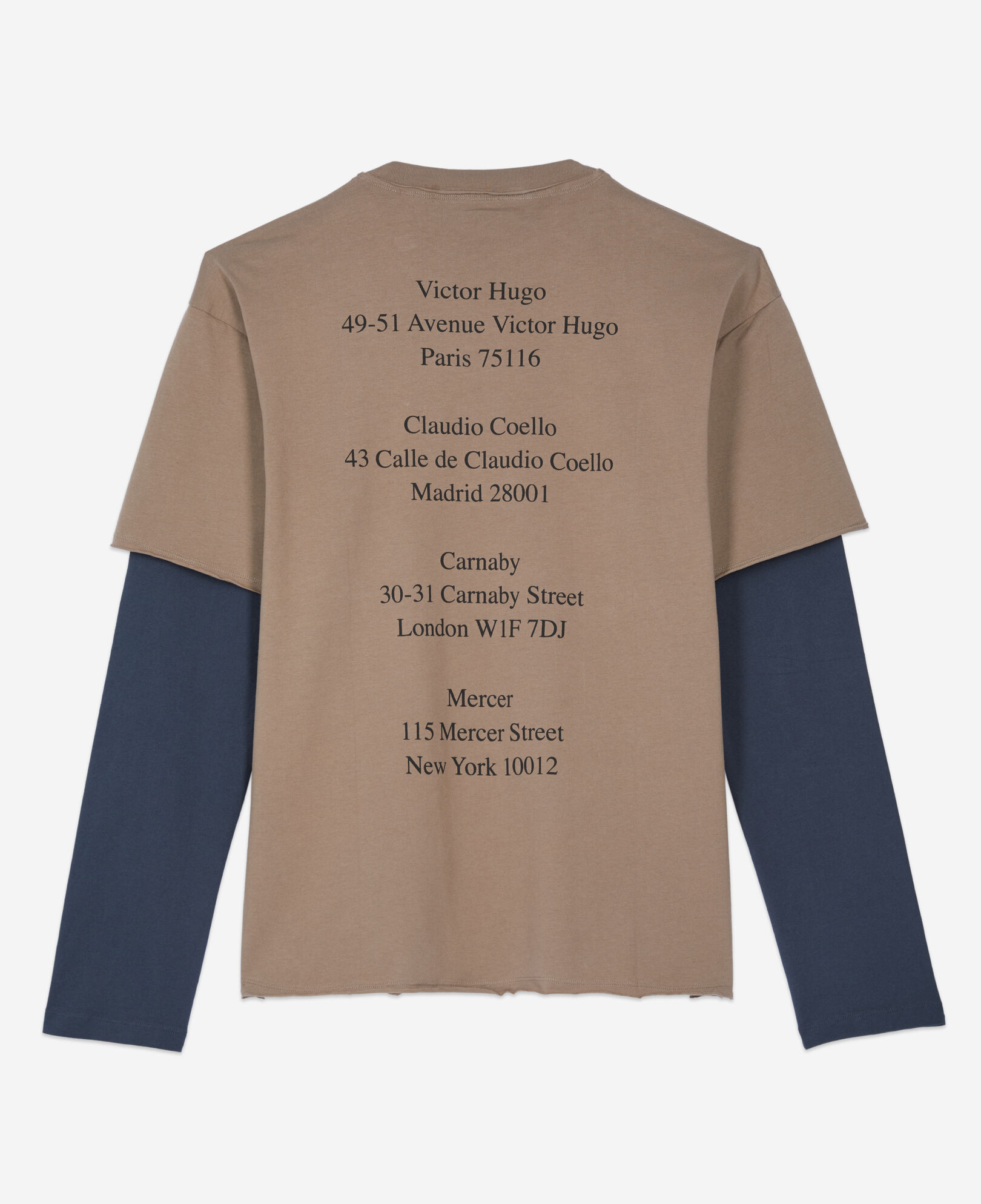 The Kooples HERREN BEIGE KAKI langärmeliges, khakifarbenes t-shirt