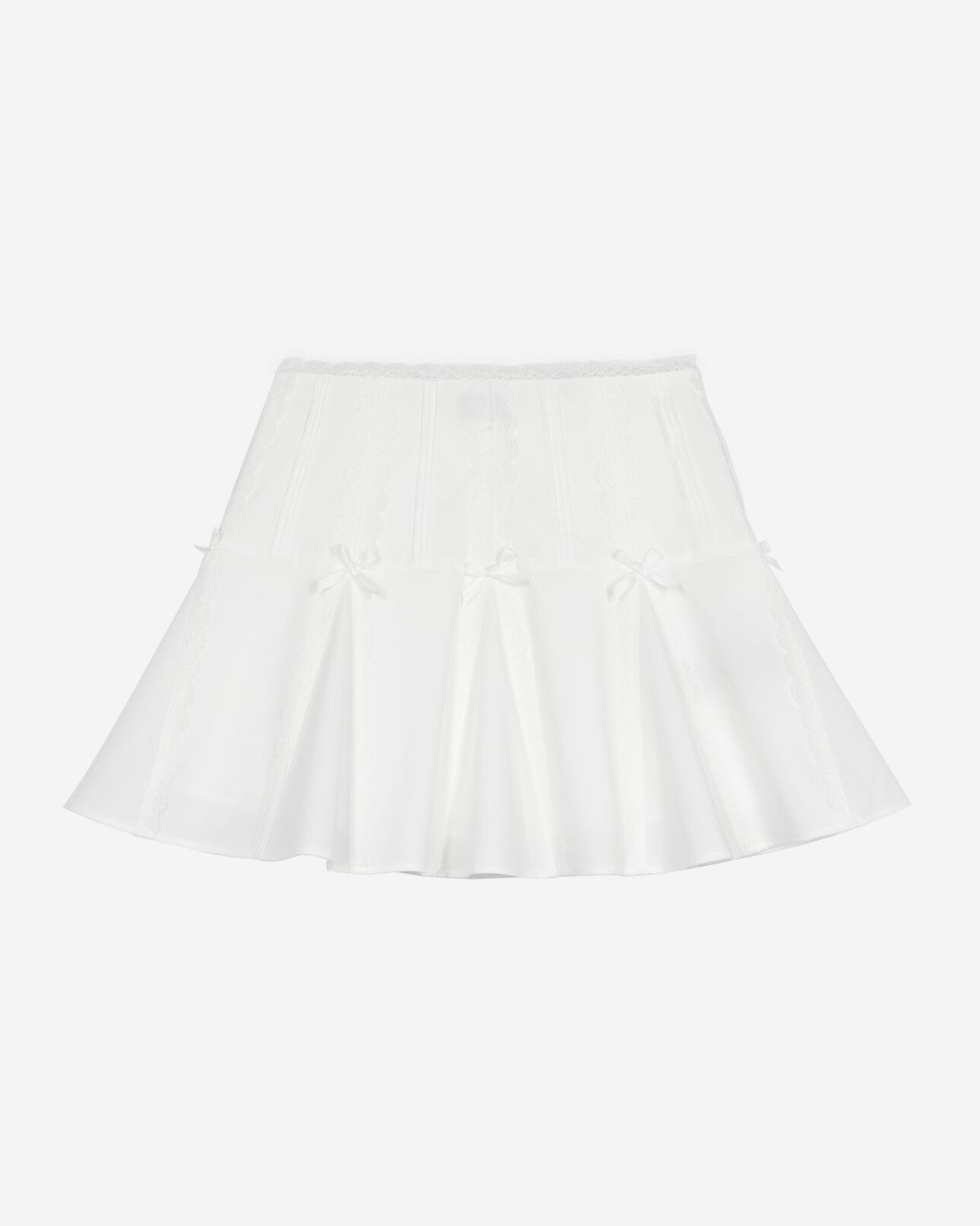 The Kooples WOMEN ECRU short skirt with bow detail in ecru