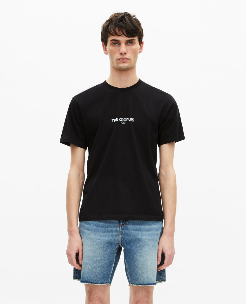 The Kooples HERREN BLACK schwarzes logo-t-shirt