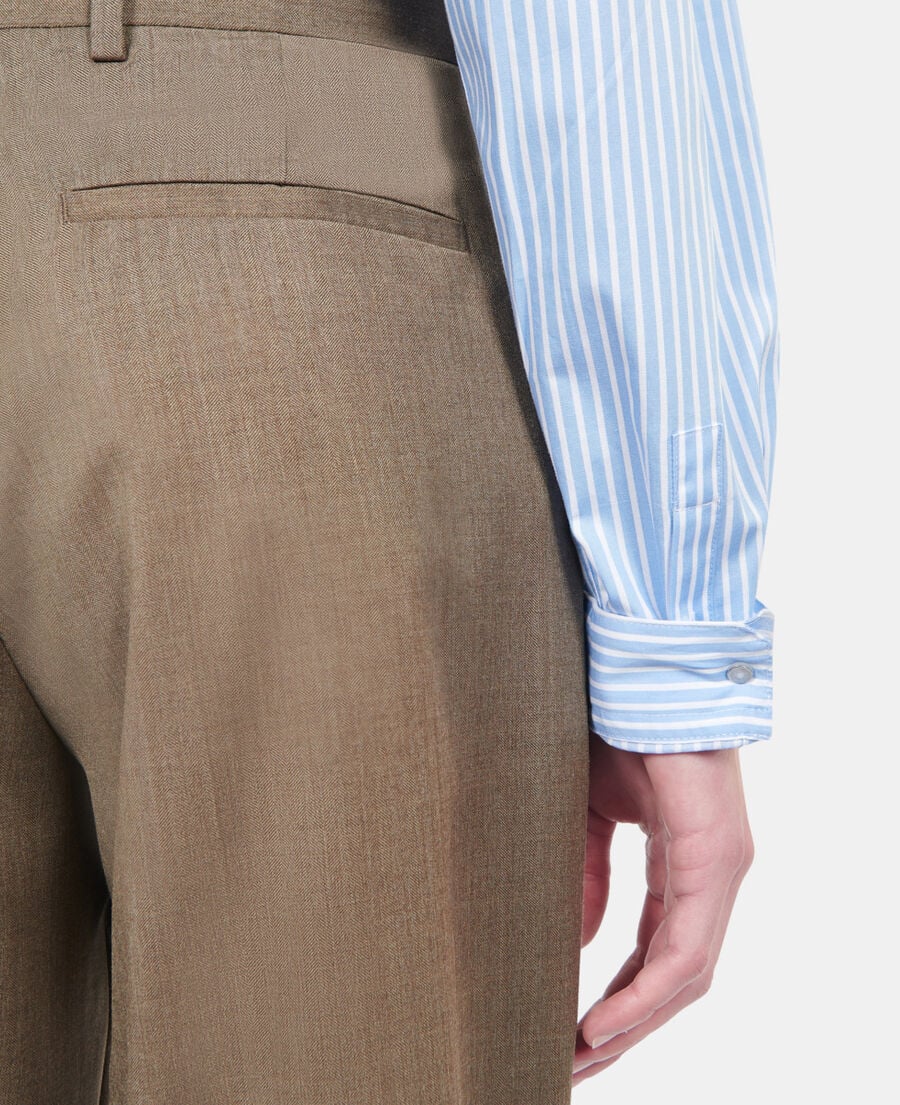 The Kooples HERREN BROWN hellbraune anzughose aus wolle