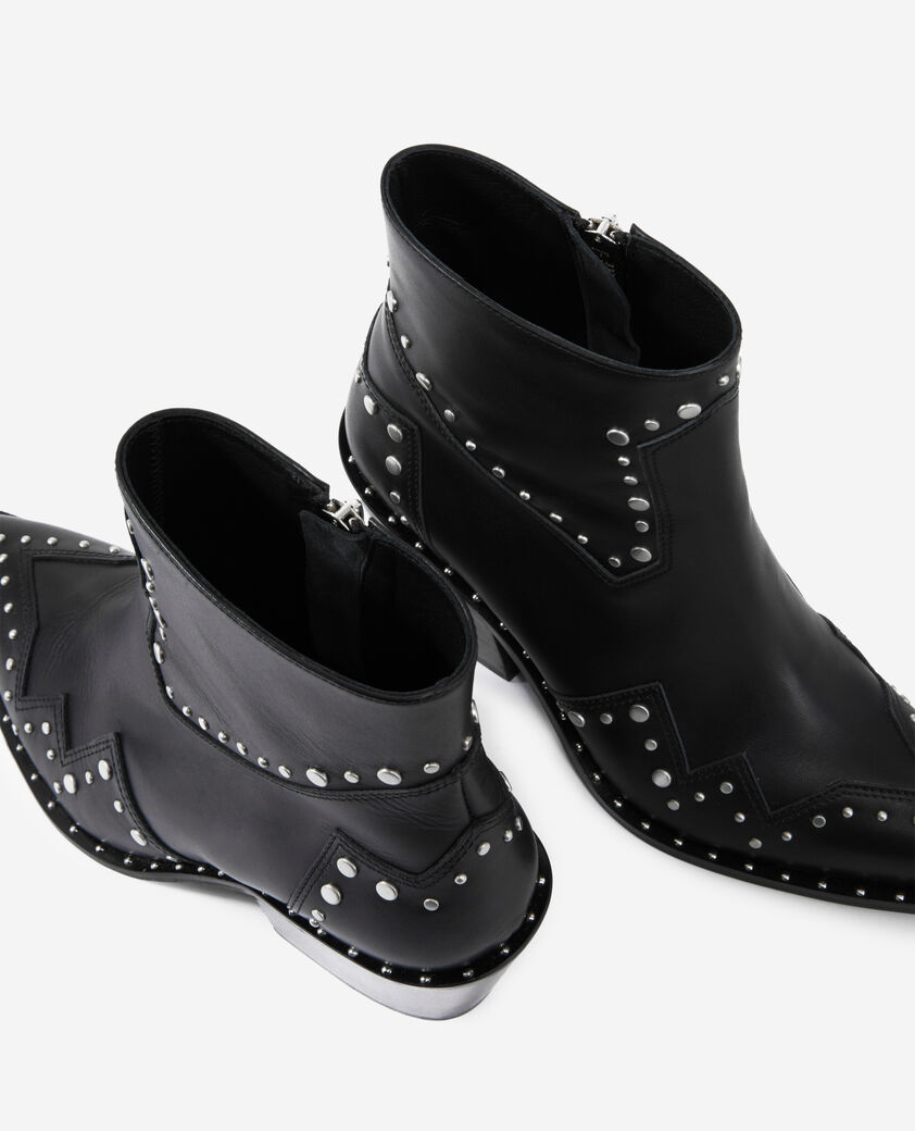 The Kooples WOMEN BLACK heeled leather boots
