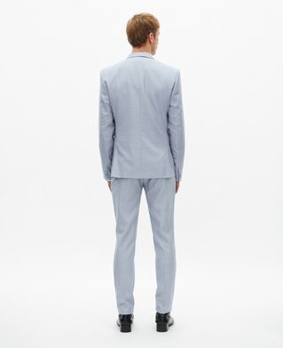 The Kooples HERREN BLUE blaue, schmal geschnittene anzugjacke aus wolle