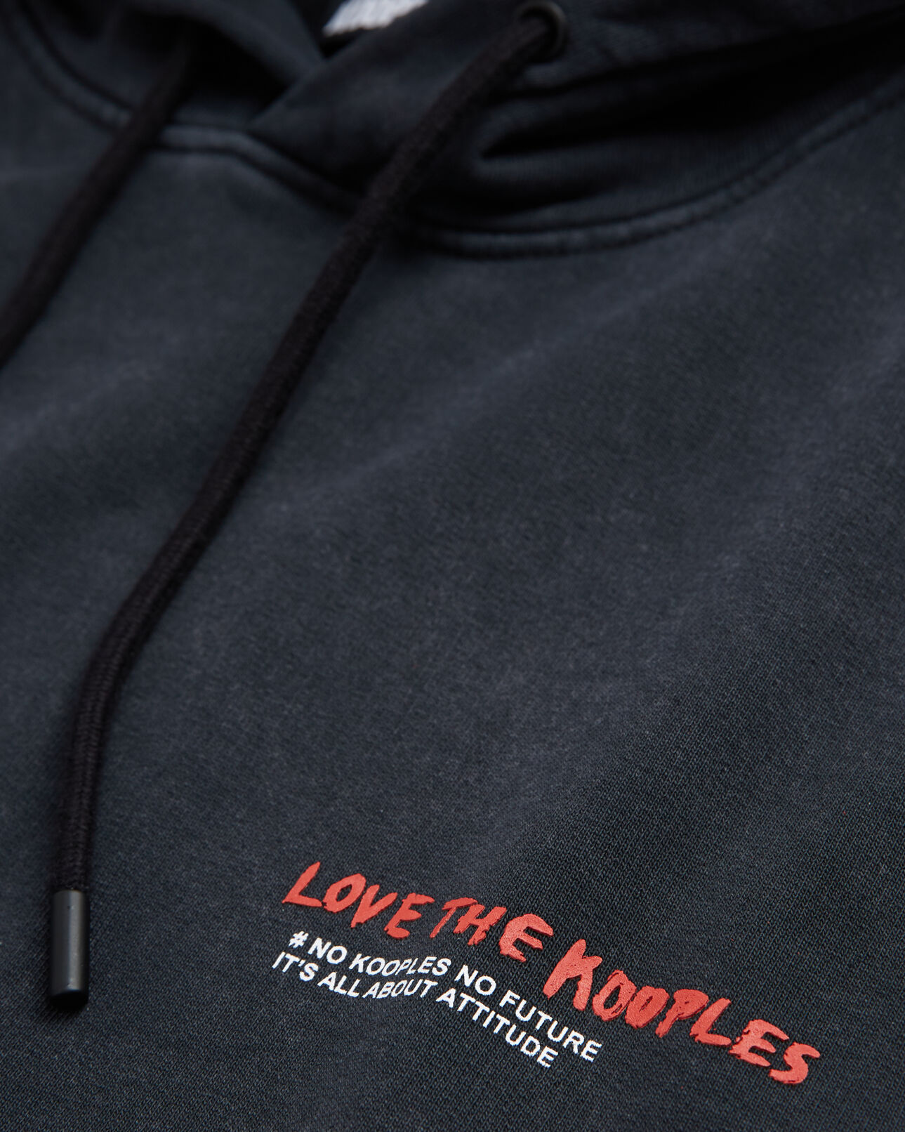 The Kooples HOMBRE BLACK WASHED sudadera love kooples negra