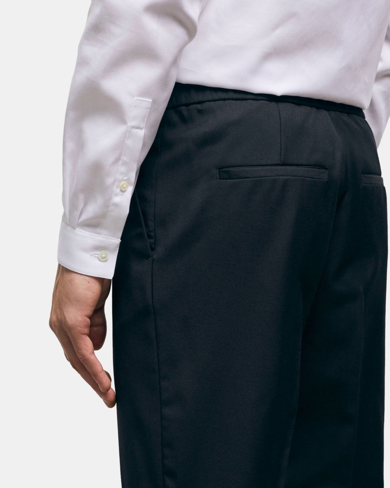 The Kooples MEN BLACK black wool pants