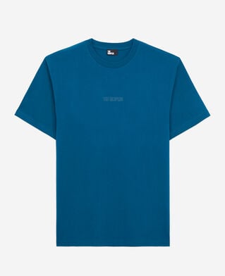 The Kooples H MEDIUM BLUE men's blue t-shirt with logo