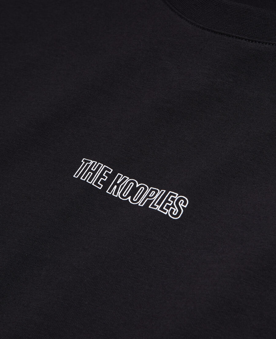 Men's black t-shirt with logo | The Kooples - US