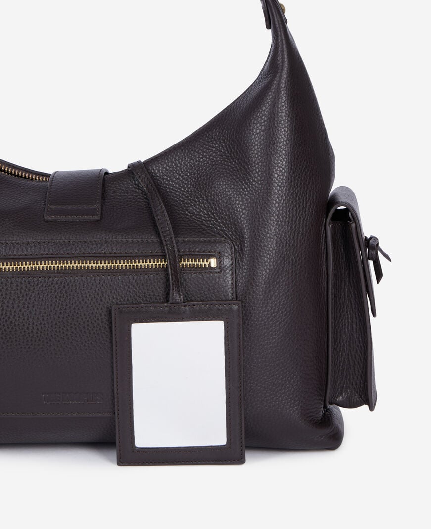 The Kooples WOMEN BROWN brown leather amelia xl bag