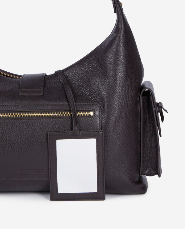 The Kooples WOMEN BROWN brown leather amelia xl bag