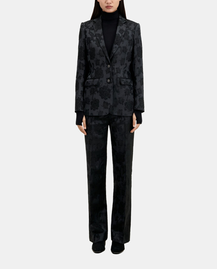 The Kooples WOMEN BLACK black floral suit jacket