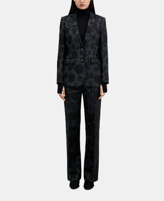 The Kooples FEMME BLACK veste tailleur fleurie noire
