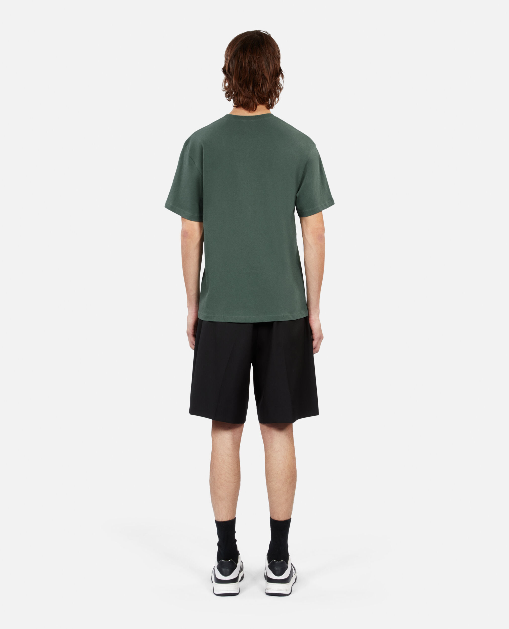 Grünes T-Shirt mit Siebdruck für Herren, FOREST, hi-res image number null