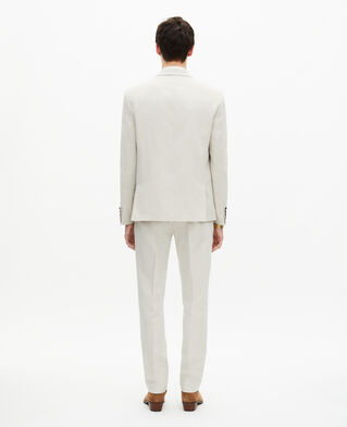 The Kooples H ECRU ecru cotton - linen suit jacket