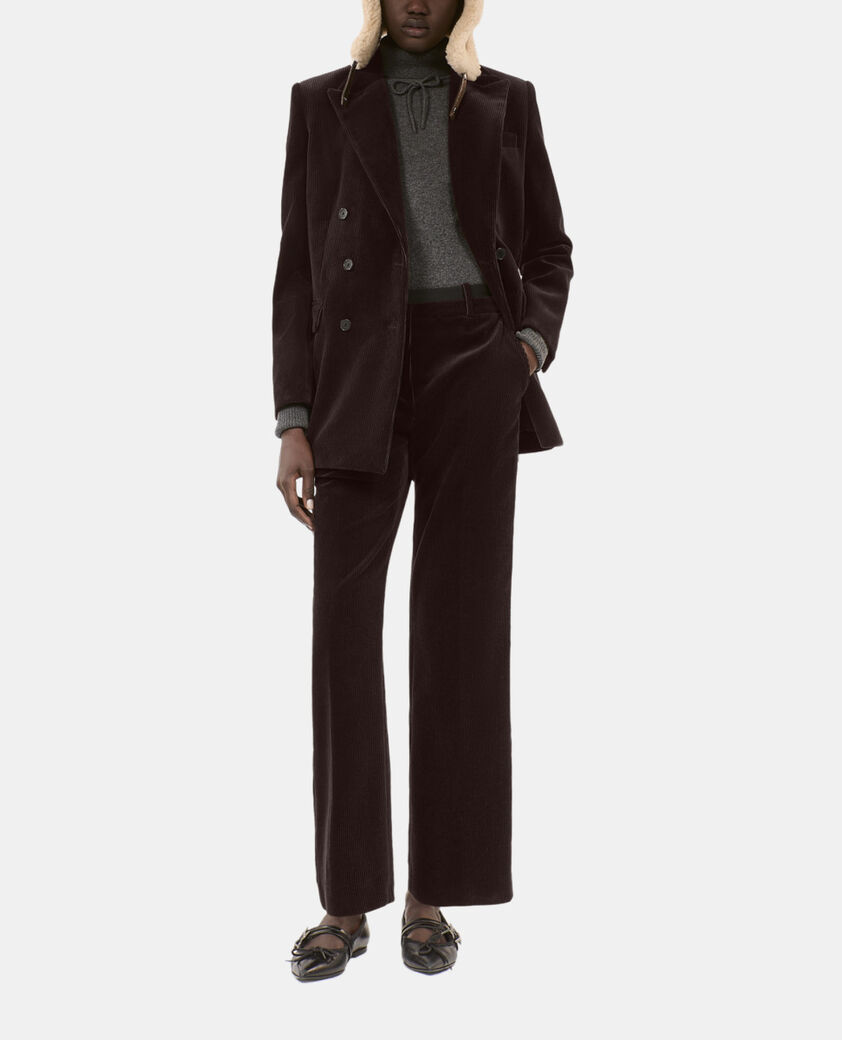 The Kooples MIXTE BROWN chapka en peau lain&eacute;e marron