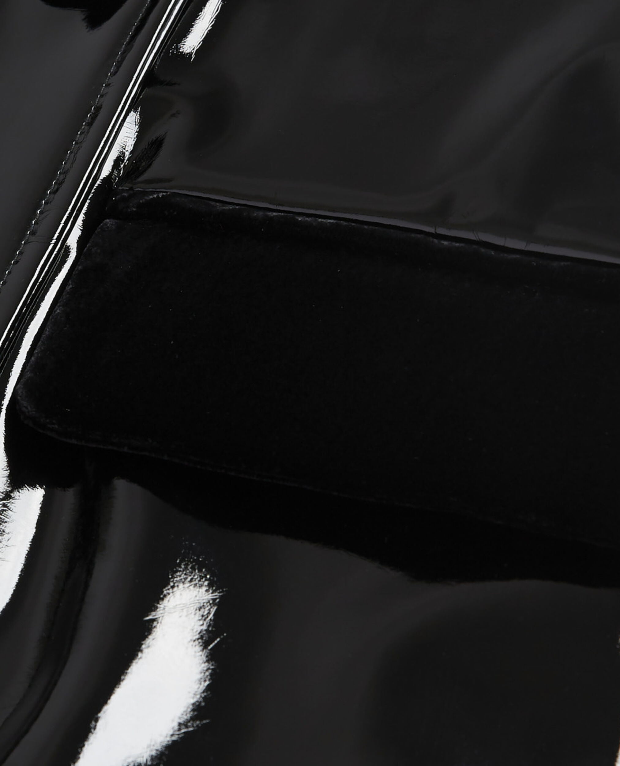 Manteau long noir en vinyle, BLACK, hi-res image number null