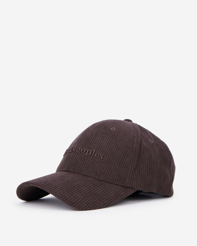 The Kooples FEMME BROWN casquette en velours côtelé marron