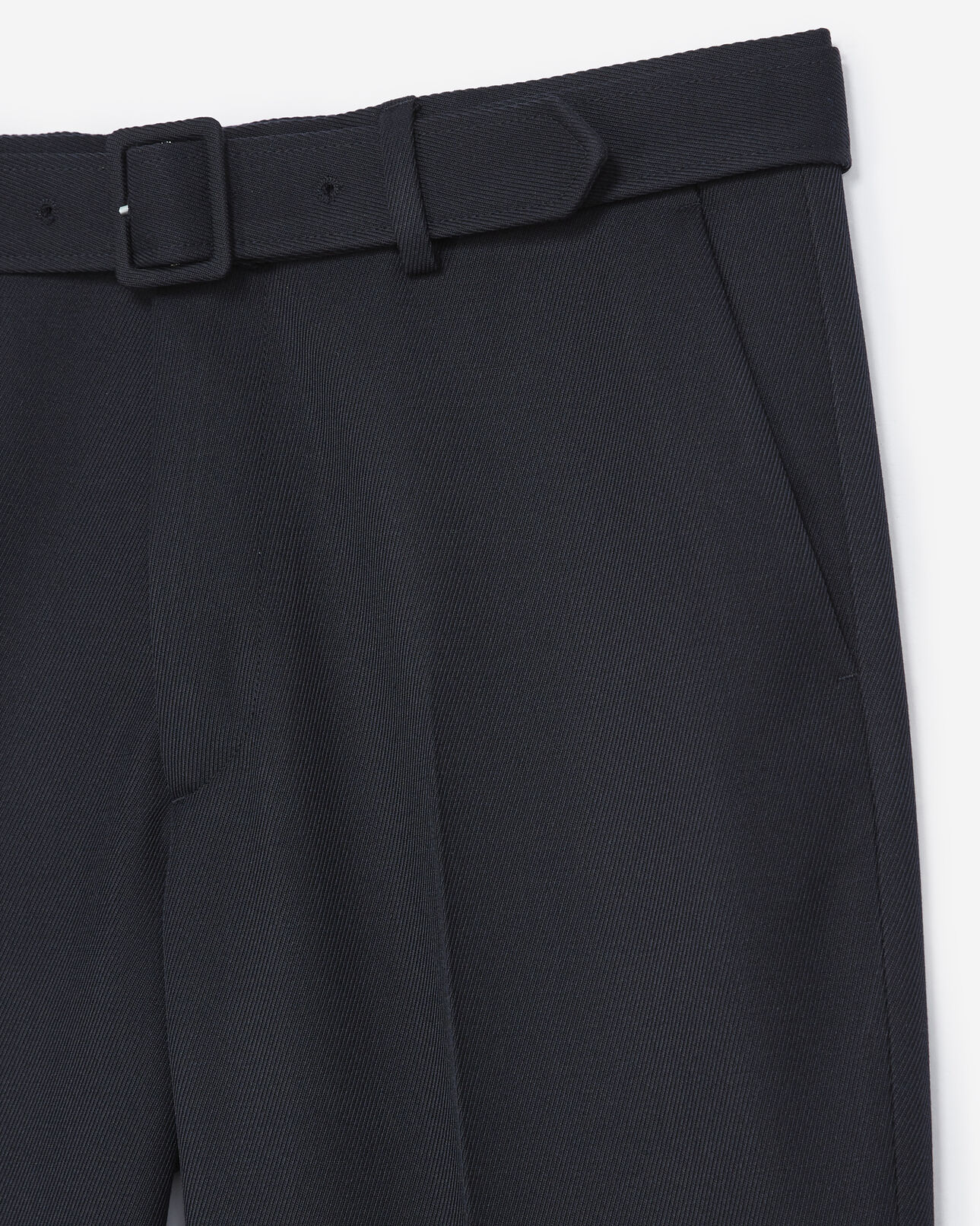 The Kooples HOMME NAVY pantalon droit laine bleu marine à plis