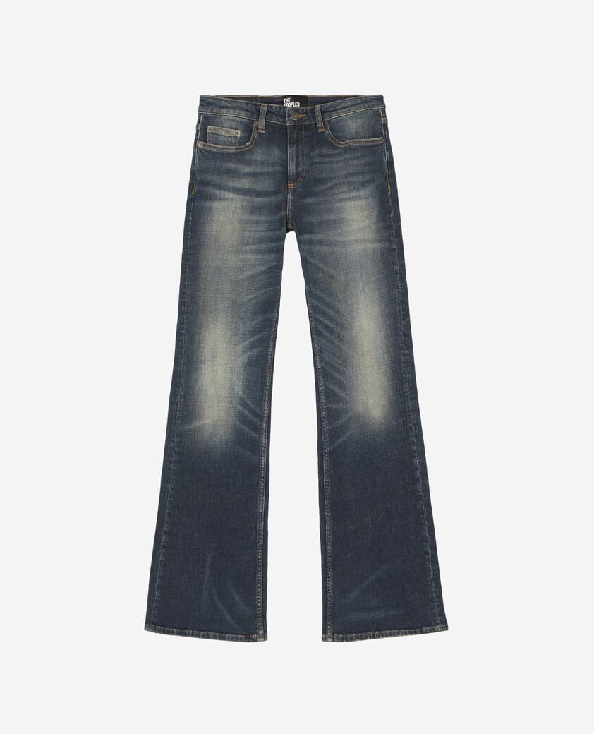 The Kooples FEMME MEDIUM BLUE jean bootcut avec abrasions bleu