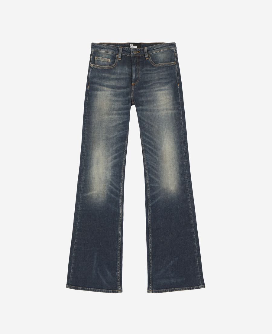 The Kooples FEMME MEDIUM BLUE jean bootcut avec abrasions bleu